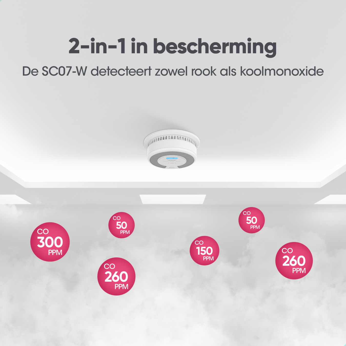 Koop X-Sense SC07-W  Combimelder – draadloos koppelbaar