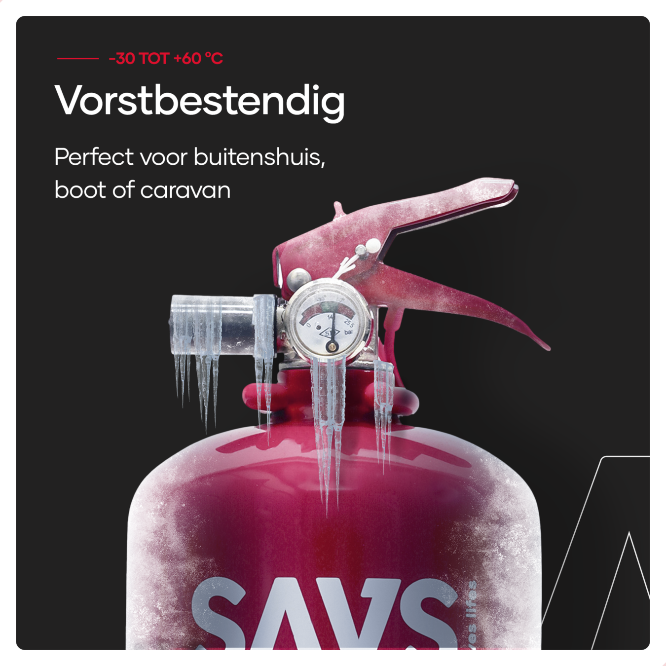 Koop SAVS® Brandblus box - Poederblusser 2 kg + Blusdeken - M