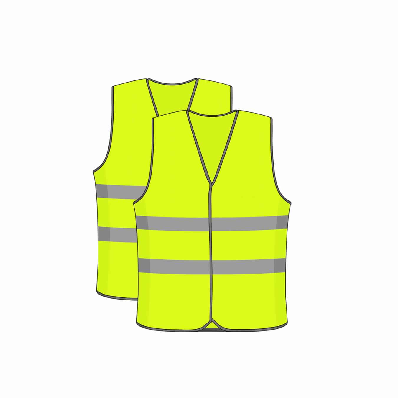 Koop Veiligheidsvest geel - 2 stuks