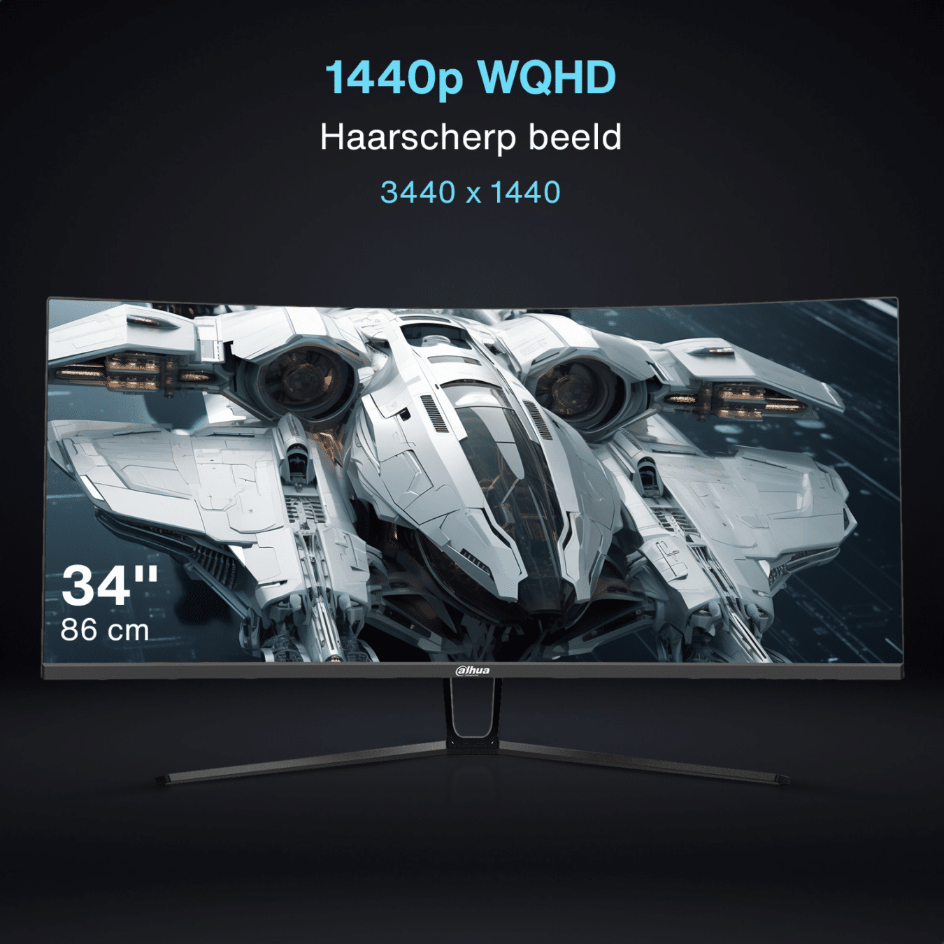Koop Dahua LM34-E330C - 34 inch Curved Ultrawide QHD Monitor - 165 Hz - 1ms