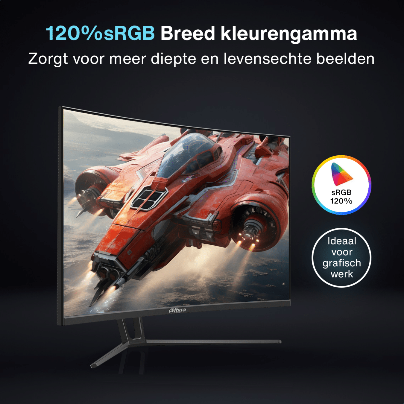 Koop Dahua LM34-E330C - 34 inch Curved Ultrawide QHD Monitor - 165 Hz - 1ms