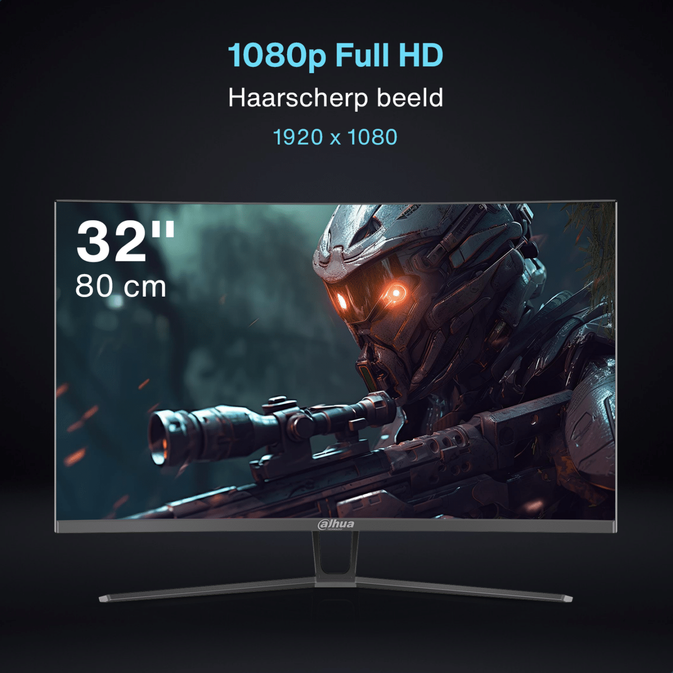 Koop Dahua LM32-E230C - 32 inch Curved Full HD Monitor - 165 Hz - 1ms