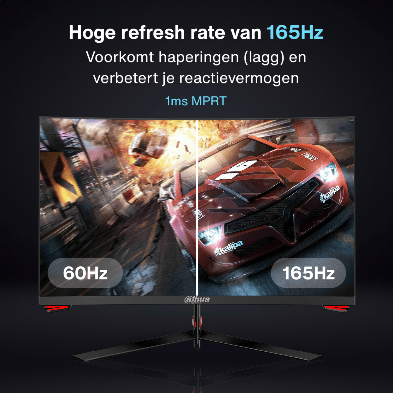 Koop Dahua LM24-E230C - 24 inch Curved Full HD Monitor - 165 Hz - 1ms