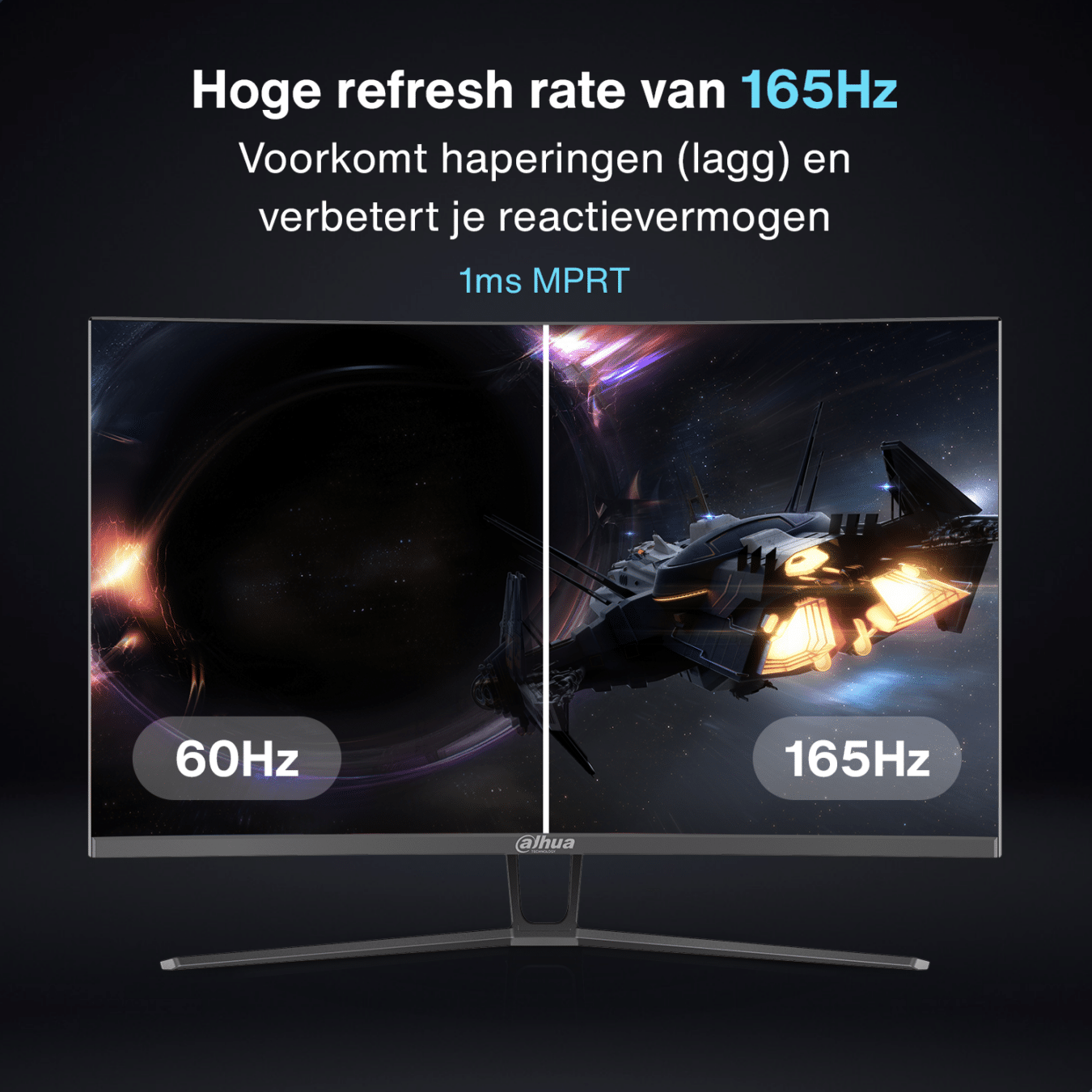 Koop Dahua LM32-E230C - 32 inch Curved Full HD Monitor - 165 Hz - 1ms