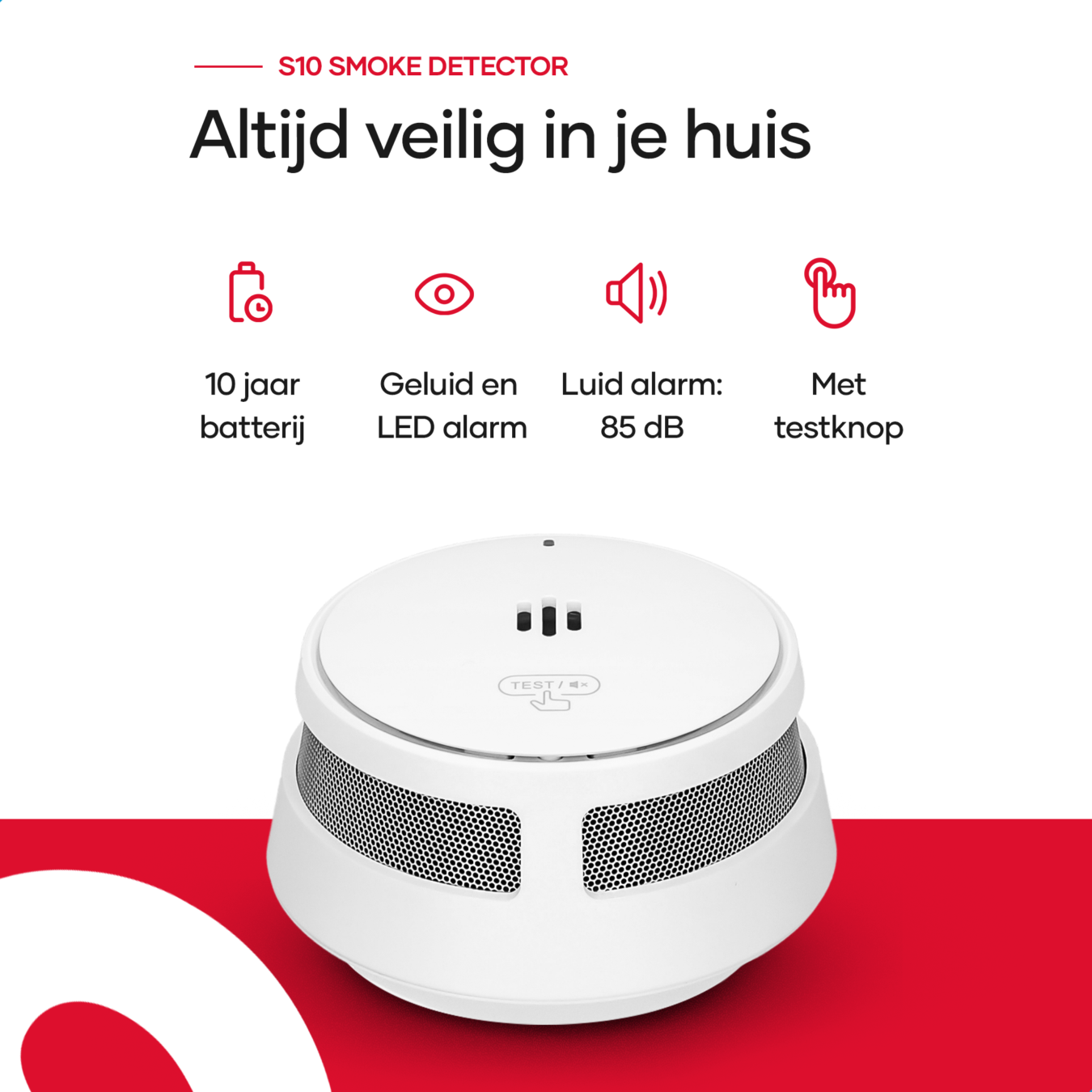 Koop SAVS S10 Rookmelder Standalone 10 jaar 10-pack